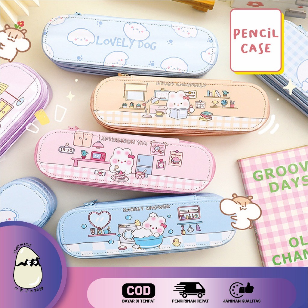 

Tempat Pensil l Kotak Pensil l Pencil Case l 2 Layer Korean Pensil Case Cute Pencil Case