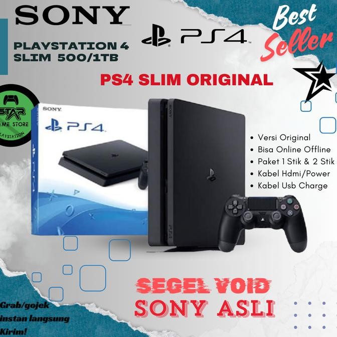 Sony Ps4 Slim Playstation 4 Slim 500-1Tb Firmware Original murah