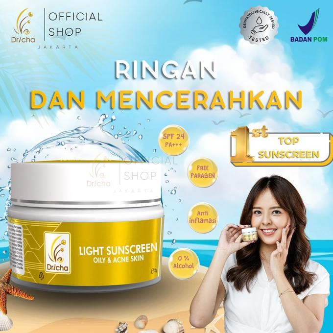 TERMURAH - LIGHT SUNSCREEN DRICHA BY DR. IKA (OILY & ACNE SKIN)