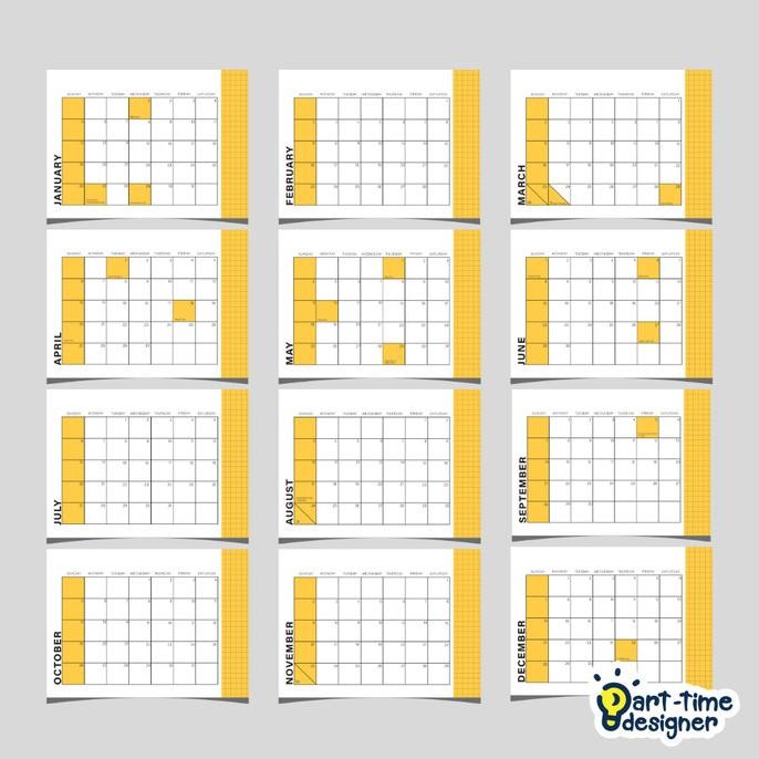 

new !!! Damian Kalender Duduk Kotak diisi catatan harian journal murah