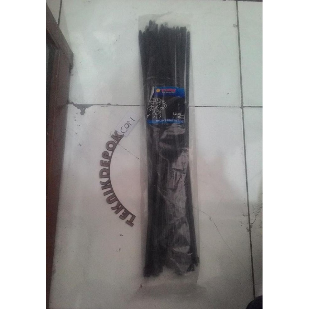 

new !!! kabel tis hitam 7.2 x 500 mm cable ties black pengikat 7.2 x 50 cm murah