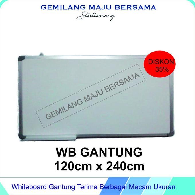 

Whiteboard / Papan Tulis MAXI Gantung 120 x 240