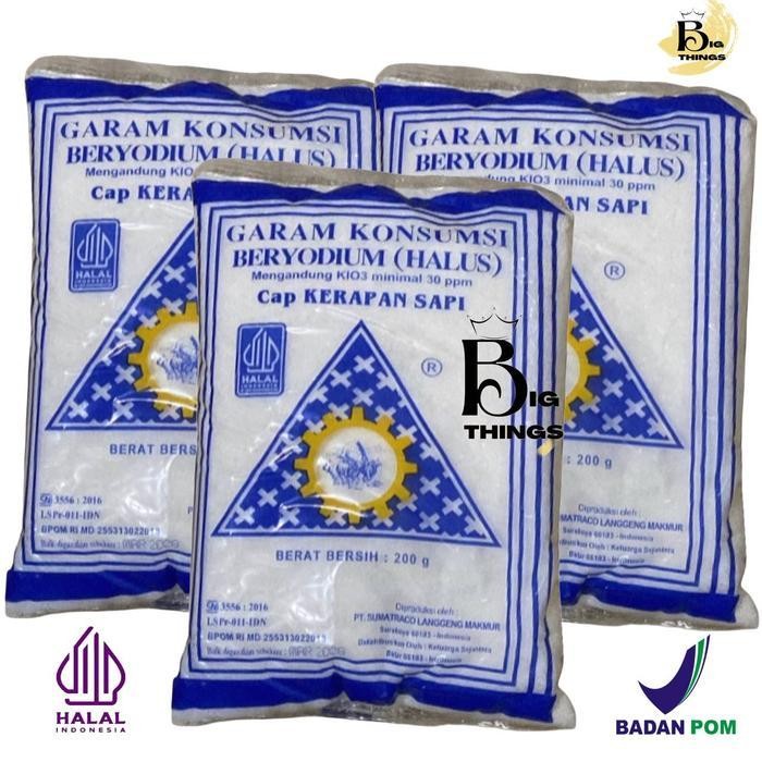 

Buy 1 Free 1 Garam Masak Beryodium Cap Kerapan Sapi Garam Halus 200Gr Bpom Halal Original