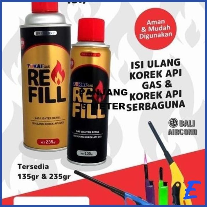 | BLR | Gas Lighter Refill Gas Isi Ulang Korek Api Gas Pemantik Refill 235GR Besar TOKAI