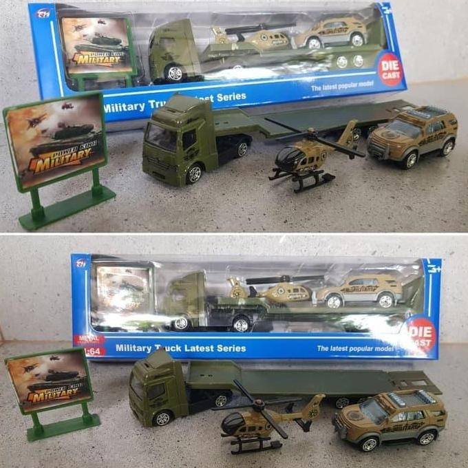 Produk Baru Set Diecast Kendaraan Militer - Diecast Truck Helikopter Mobil Militer