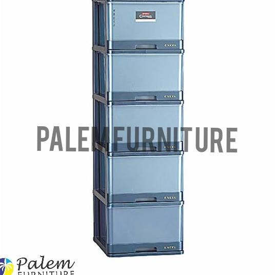 LEMARI PLASTIK EXCEL SUSUN 5 LION STAR L5