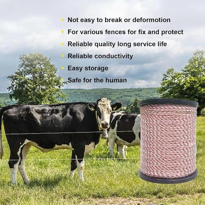 500 Meter Kawat Pagar Listrik Polytwire Diameter 2.5Mm Per Roll - Pagar Listrik Untuk Pertanian Perk