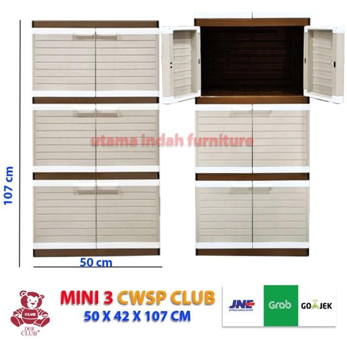 Lemari pakaian / lemari plastik / MINI CLUB 3 susun