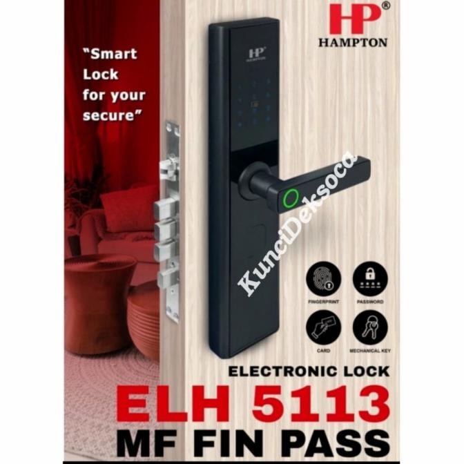 Kunci Digital Hampton Elh 5113 Smart Lock Hampton Black