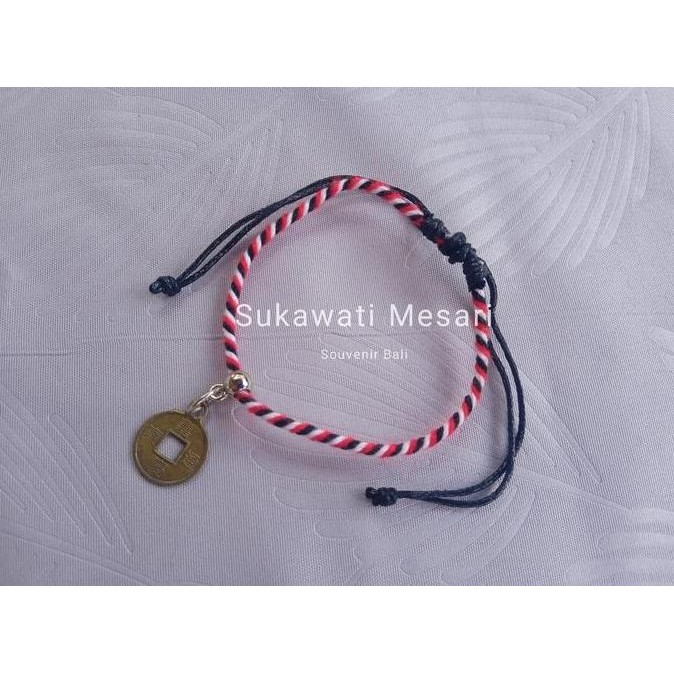 

$$$$] 4Pcs Gelang Tridatu Uang Kepeng Buah Rudraksa Asli Bali