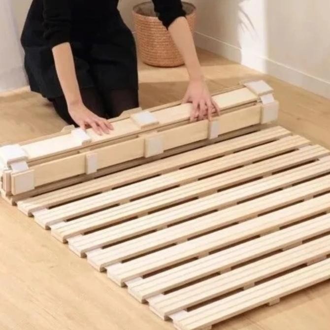 Dipan alas springbed kayu pallet tatakan untuk kasur busa 100 x 200 cm