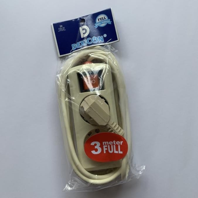 ___] STOPKONTAK / TERMINAL KABEL 2 LUBANG 3 METER SNI