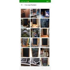 

Blackboard standing 50x80cm Papan tulis kapur standing Papan Tulis Standing / Jati Belanda / Blackboard