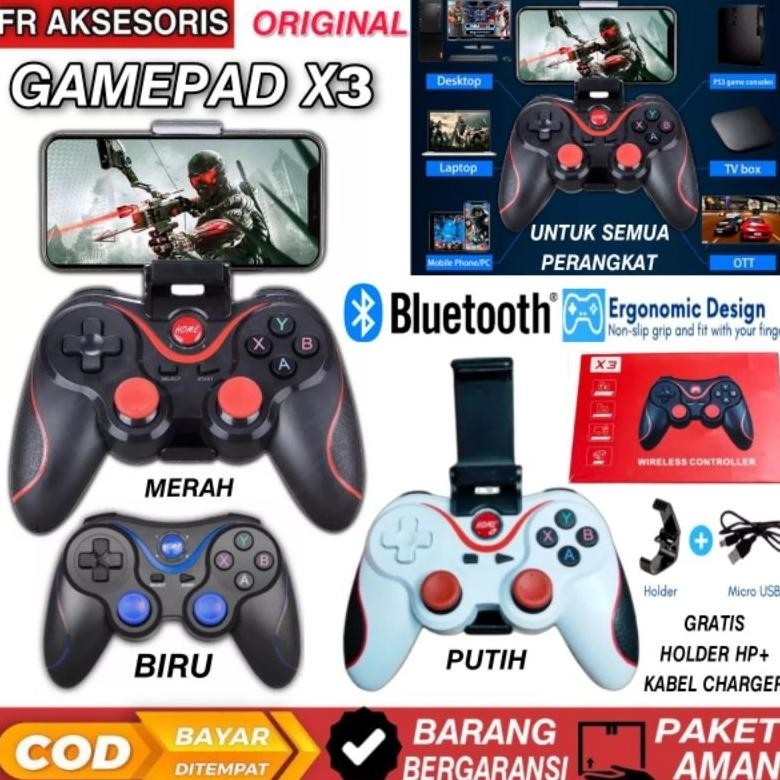 Gamepad X3 ORIGINAL bluetooth smartphone joystick PC FREE holder Gamepad T3 / X3