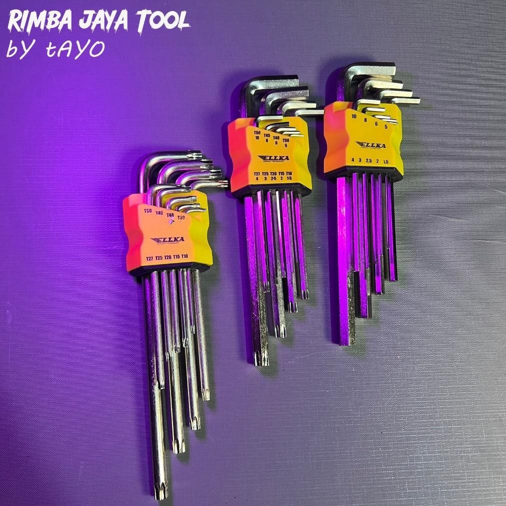 Fx-76 Ellka Kunci L Long L Bintang Set Kombinasi 9 Pcs By Tekiro Original