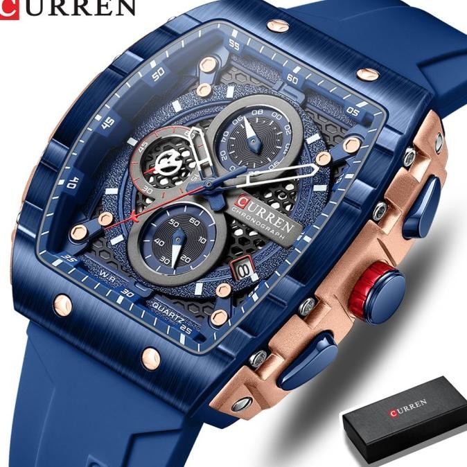 Curren Terbaru Jam Tangan Pria Anti Air Chrono Aktif Jam Tangan Cowok