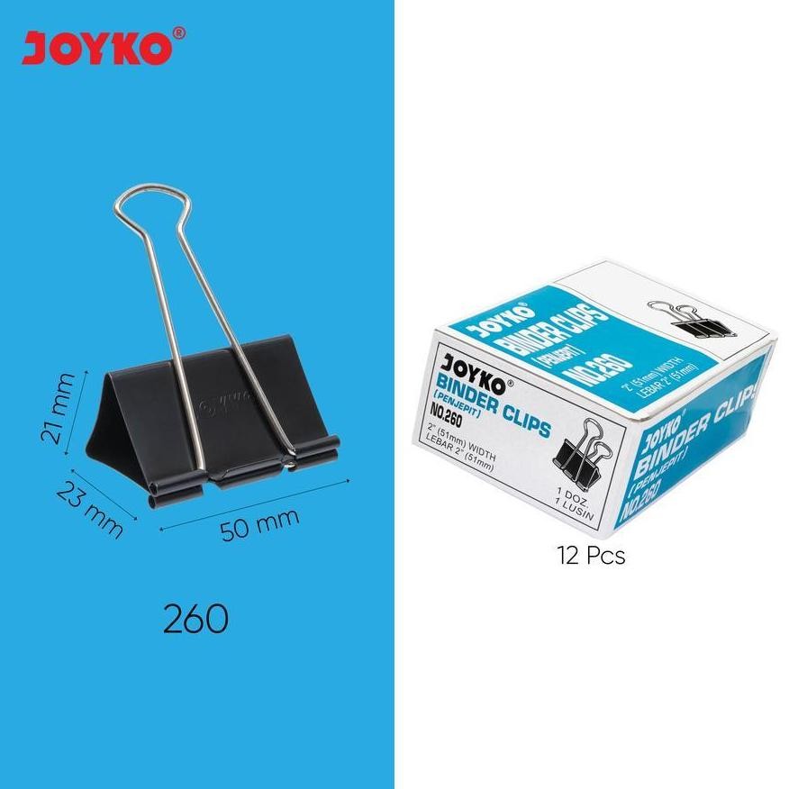 

hj-43 KU09 Joyko Binder Clip Penjepit Kertas 260 Berkualitas Murah