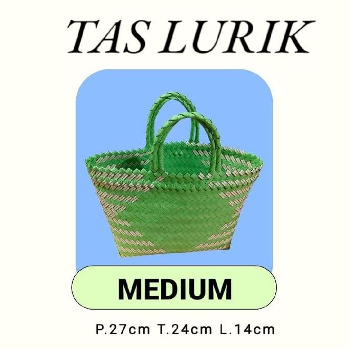 

TERSEDIA 10Pc Medium Tas lurik untuk belanja, soveniirtas hajatan