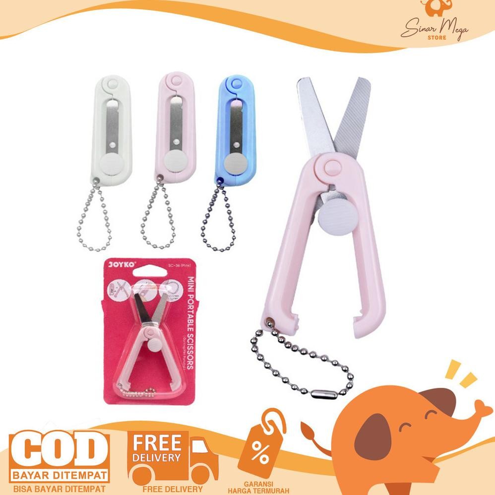 

KU09 er-23 Joyko Mini Portable Scissors SC-36 Gunting Kecil Lipat Pastel Murah Terlaris Terlaris