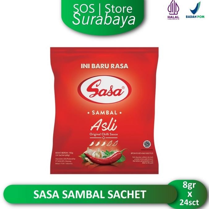

SASA SAMBAL Asli SACHET 8gr x 24 (Tersedia Harga Grosir)