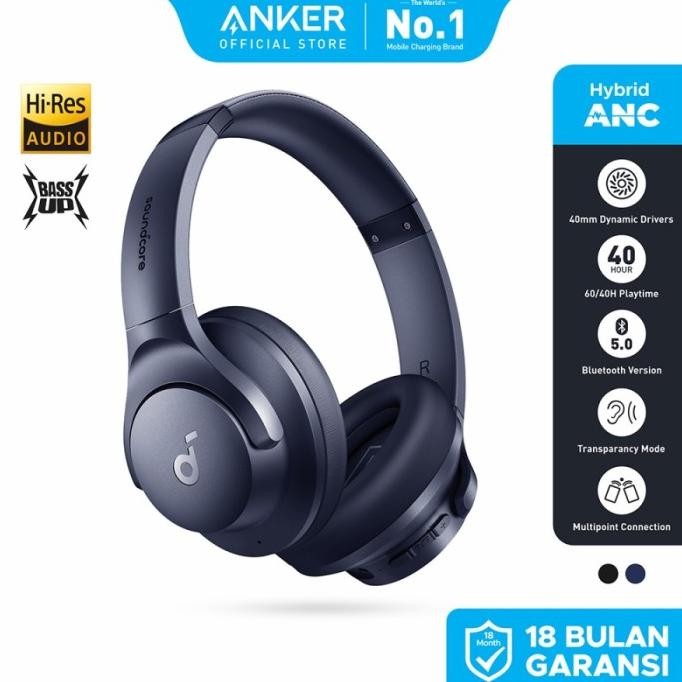 Tersedia Soundcore Q20i with Hybrid ANC Headphone Q20i