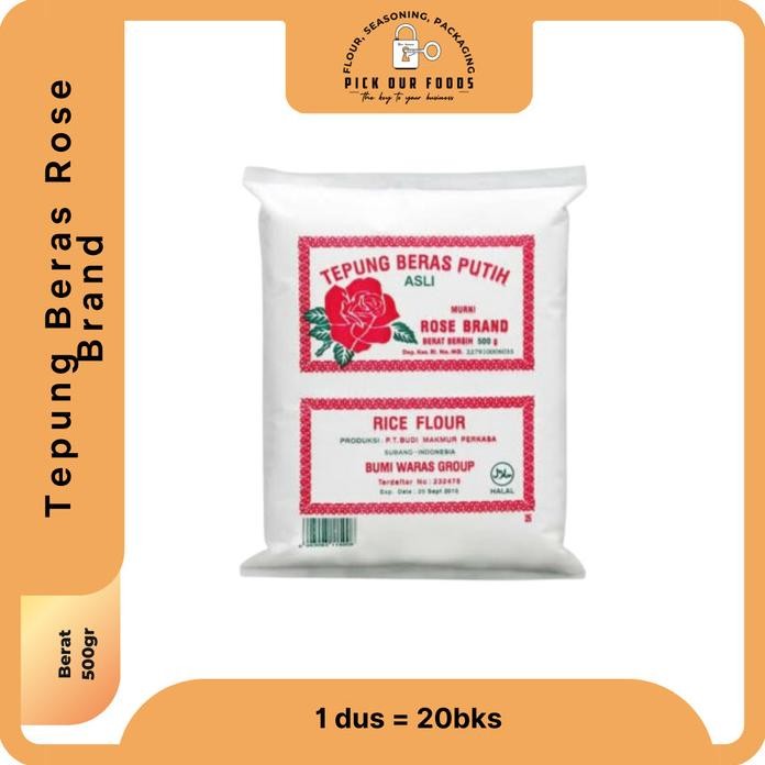 

Terlaris Tepung Beras Rose Brand 500Gr | Tepung Beras Putih 500 Gram | Tepung
