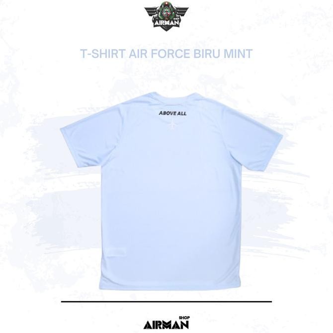baru  Air Force Shirt / Kaos Air Force Biru Mint murah
