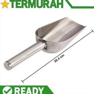 

Terlaris Sendok Skop Es Batu Stainless 10" 25Cm Beras Gula Biji Kopi Besar Tepung Pasir Terigu Serokan Sekop