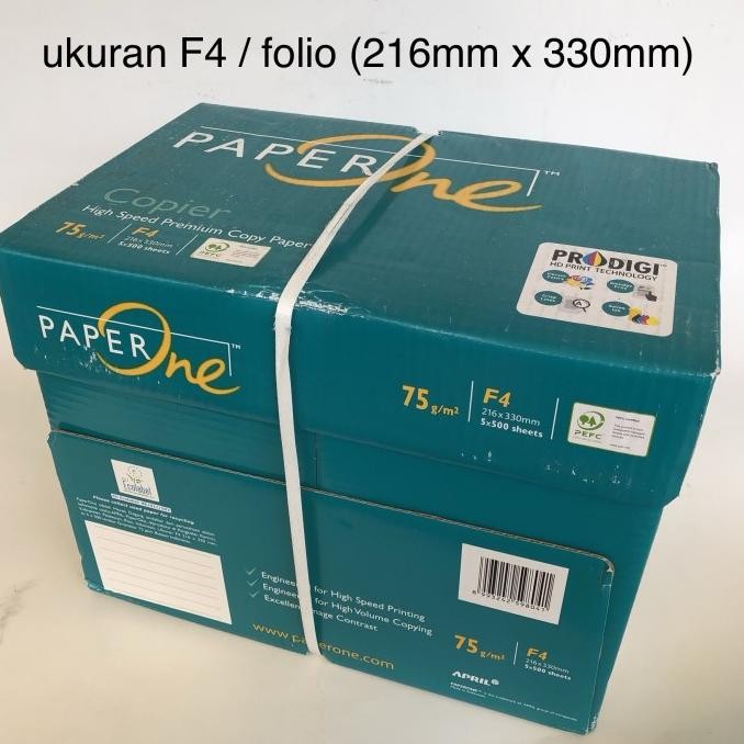 

kertas HVS F4 75 gr Paper One [1 box = 5 rim] GOJEK/GRAB Bandung