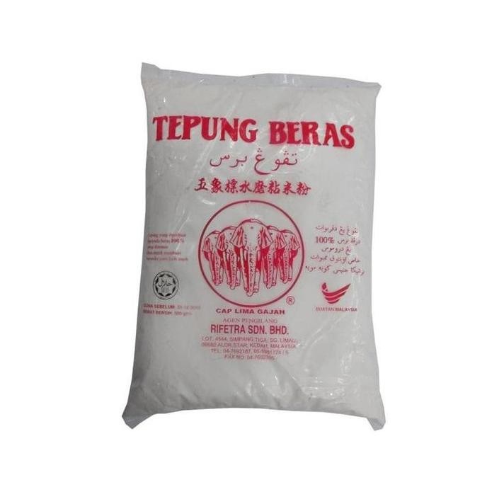 

Terlaris Tepung Beras Cap Lima Gajah 500Gr