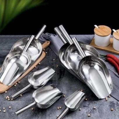 

Terlaris Sendok Sekop Es Batu Stainless Skop Serokan Beras Tepung Ice Scoop