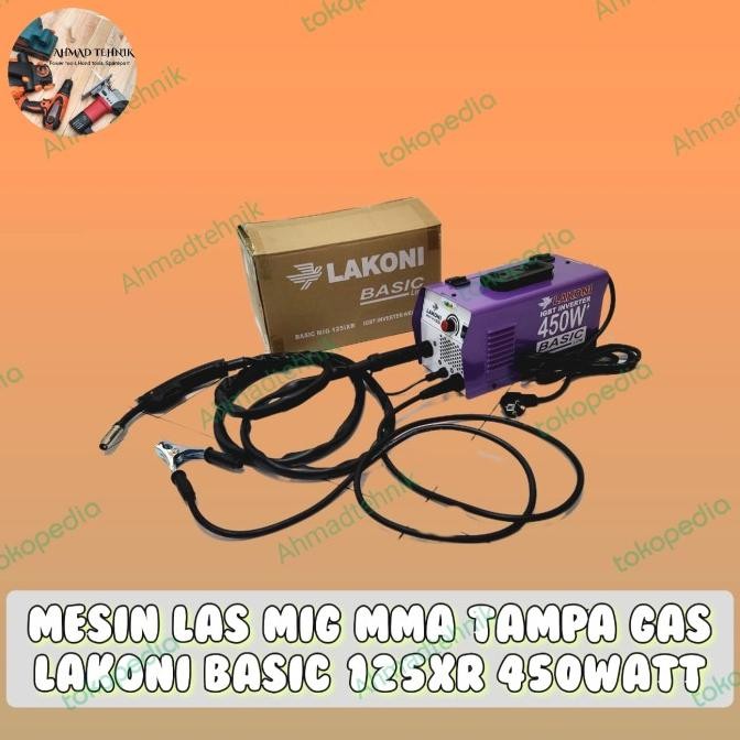 Lakoni Mesin Las Mig Tampa Gas 450 Watt Basic 125Ixr/ Mesin Mig Mma125 New Stok