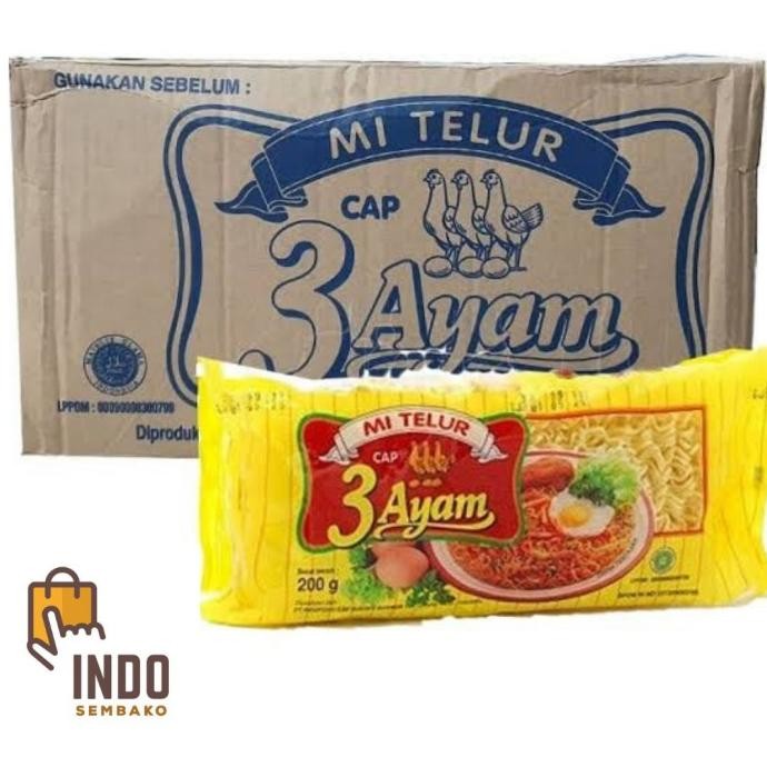 

Terlaris Mie Telur Cap 3 Ayam ( Isi 20 Bungkus ) / Mi Telor Cap Tiga Ayam 20Bks