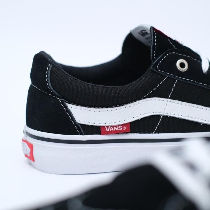 Sale Vans Sk8 Low Pro Black White - Vans Sk8 Lo