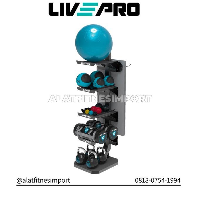 Murah Multifunctional Storage Rack Wall Slam Medicine Ball Dumbbell Livepro