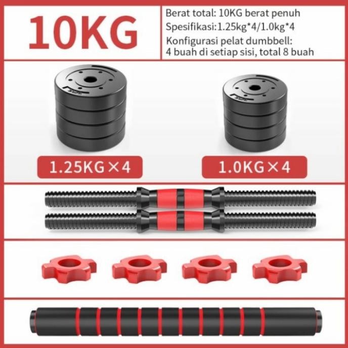 Grosir Dumbell 10Kg /Dumbel Barbel Set 10Kg Dumbell