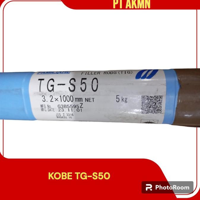 Kawat Las Kobe Tg-S50 | Aws Er70S-G | 2.0Mm 3.2Mm |Pack 5Kg New Stok
