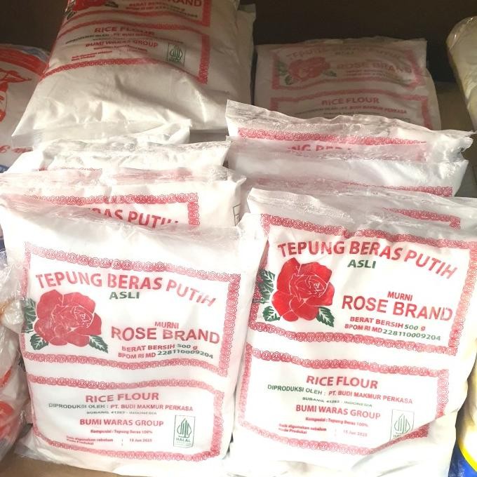 

Terlaris Tepung Beras Putih Murni / Rice Flour Rose Brand 500Gr