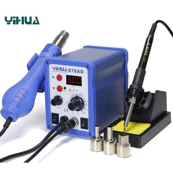 Yihua 878Ad 2 In 1 Blower / Solder Uap + Solder Station Original New Stok