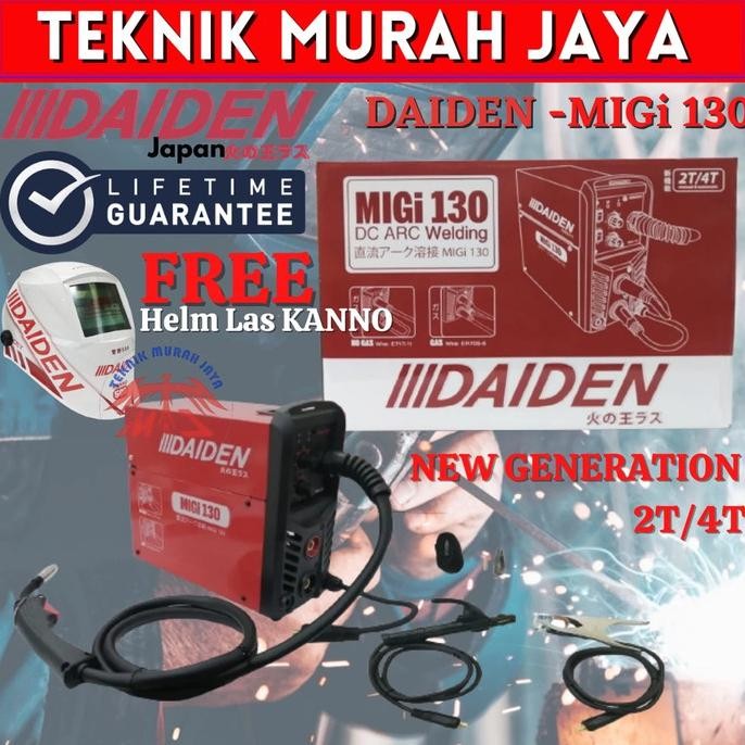 Daiden Migi 130 Mesin Travo Las Inverter Mig Co2 Tig Mma 2T/4T Welding New Stok