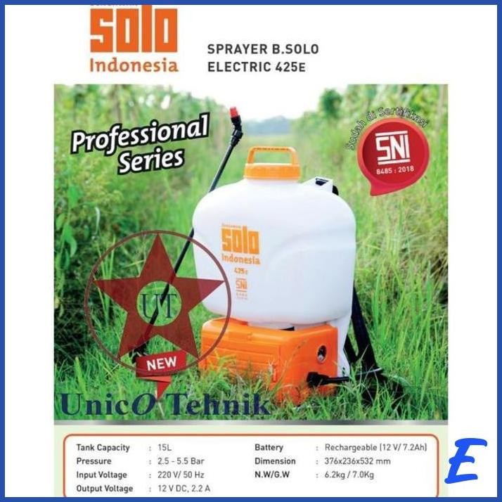 | SPT | SPRAYER SOLO 425E ELEKTRIK 15 LITER / ALAT SEMPROT HAMA BATREI
