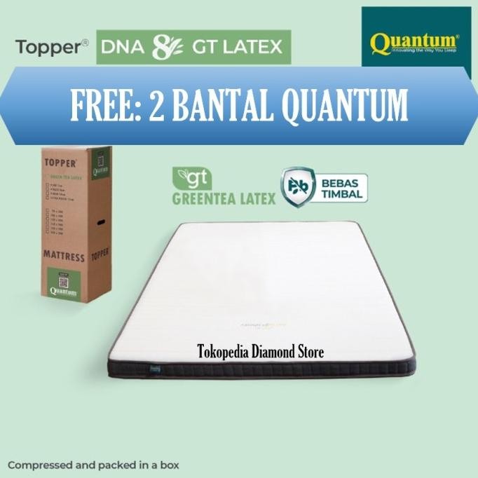 Quantum Topper Greentea Latex DNA 8 Cm 180 X 200 Cm Mattress Topper MURAH