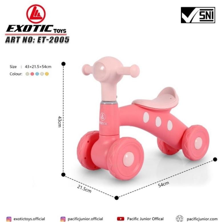 __N__ Exotic ET-2005 Sepeda Roda Tiga Balance Bike Ride On Toys in-129