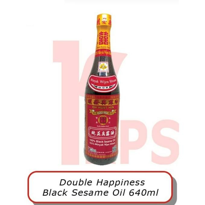 

EXP LAMA MINYAK WIJEN HITAM 640ML OH HUAT HIN DOUBLE HAPPINESS - BLACK SESAME OIL 640ML