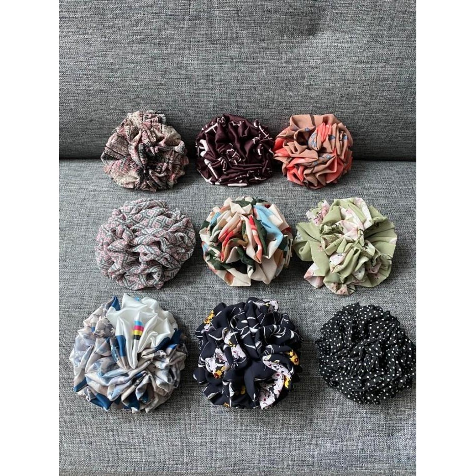 Cepol Hijab Brokoli Ikat Rambut Kuncir Cempol Hijab Jumbo Cepol Mawar