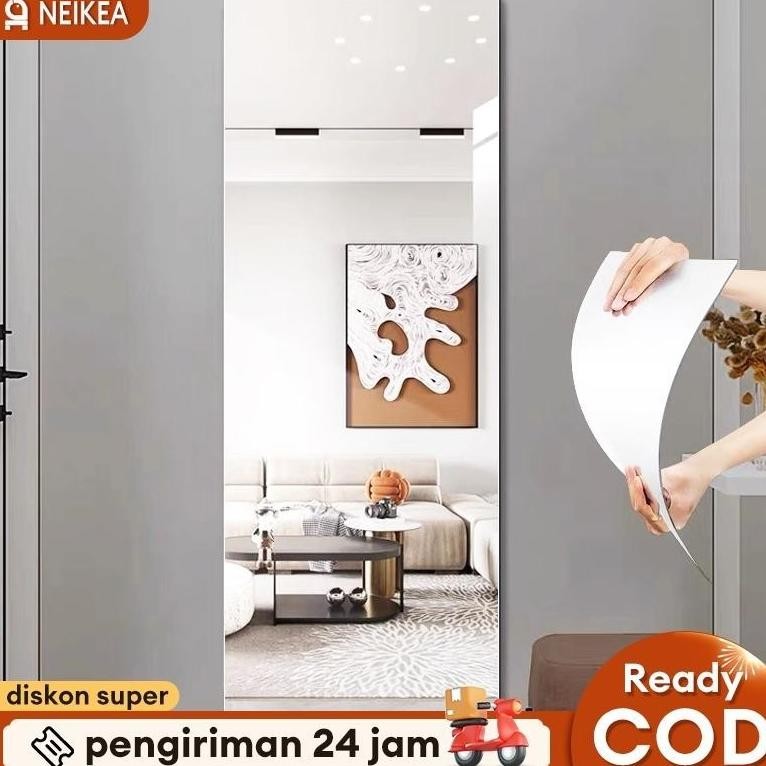Cermin Full Body Cermin Acrylic Plastic Stiker Tempel Cermin Kamar Mandi Cermin Dinding Kaca Full Bo