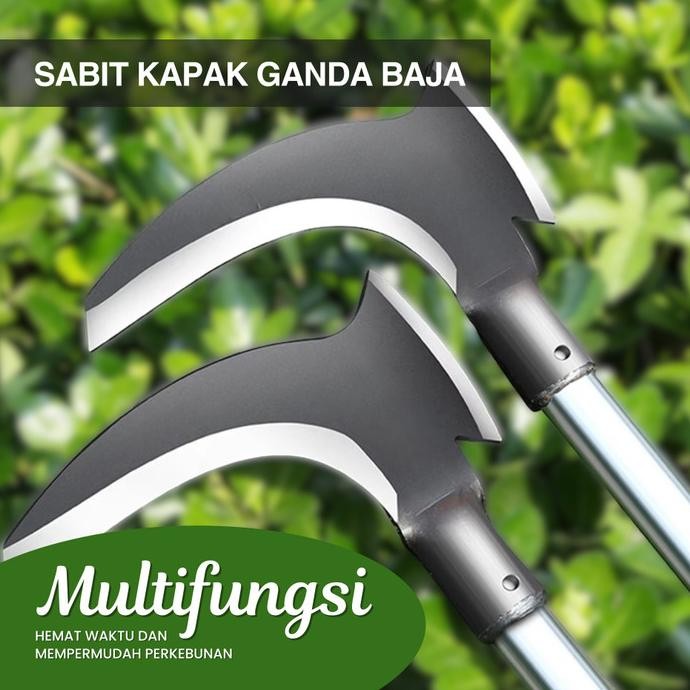 

Terlaris Pemangkas Rumput Arit Baja Asli Pemangkas Sabit Kapak Ganda Alat Panen Padi Potong Multifungsi