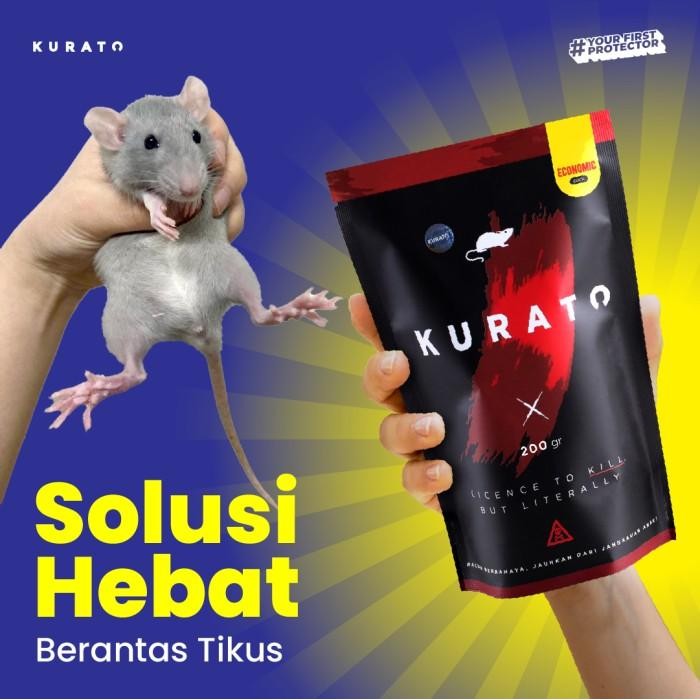 KURATO Racun Tikus Paling Ampuh Penumpas Hama Pembasmi Tikus Ori 200g Ori