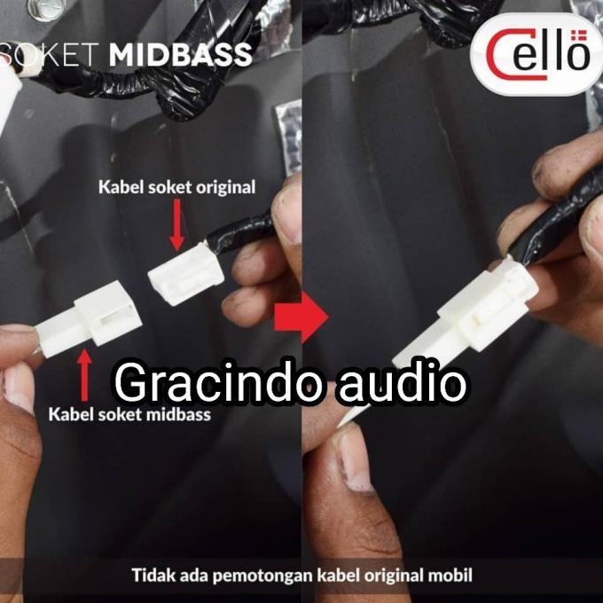 New Speaker pintu Coaxial Cello 3way PNP OEM Mitsubishi XPander Pajero