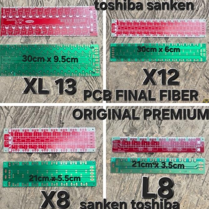 ORIGINAL PREMIUM FIBER FINAL PCB  LINE TRANSISTOR TOSHIBA SANKEN TIP MJL PARAREL FINAL POWER AUDIO A